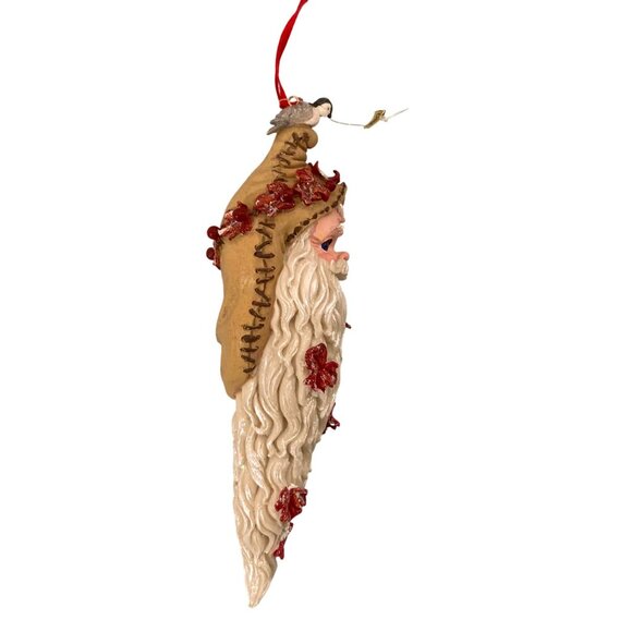 Christopher Radko Woodland Winds Santa Nature Ornament Christmas Circle - Picture 4 of 6